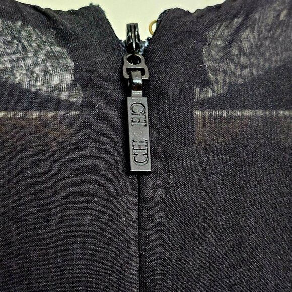 CH by Carolina Herrera Black and Silver Tweed Dres - Picture 5 of 12